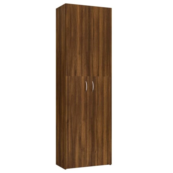 Uredski ormarić smeđi hrast 60x32x190 cm od konstruiranog drva - Slika 2