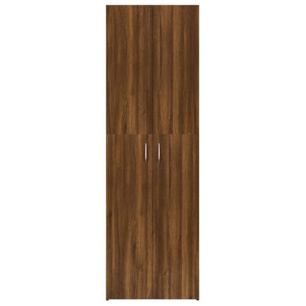 Uredski ormarić smeđi hrast 60x32x190 cm od konstruiranog drva - Slika 3