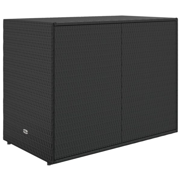 Vrtni ormarić za pohranu crni 100 x 55,5 x 80 cm od poliratana - Slika 6