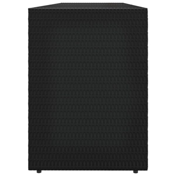 Vrtni ormarić za pohranu crni 198 x 55,5 x 80 cm od poliratana - Slika 5