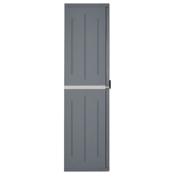 Vrtni ormarić za pohranu sivi 65 x 45 x 172 cm PP ratan - Slika 3