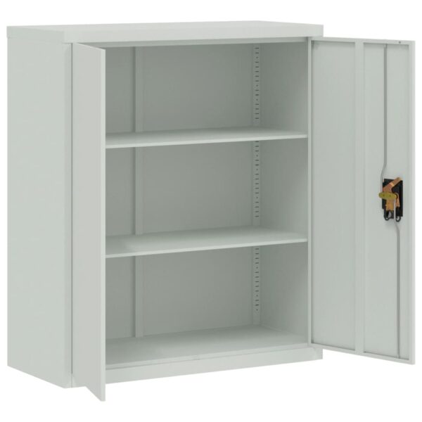 Ormarić za spise svjetlosivi 90 x 40 x 105 cm čelični - Slika 4
