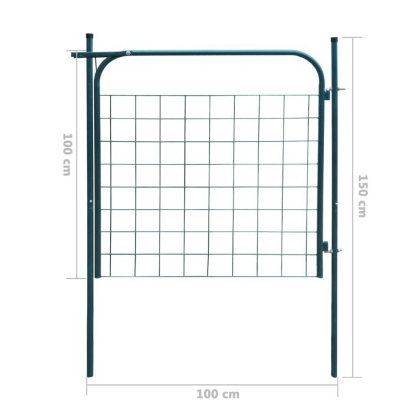 Vrtna Vrata za Ogradu 100x100 cm Antracit - Slika 6