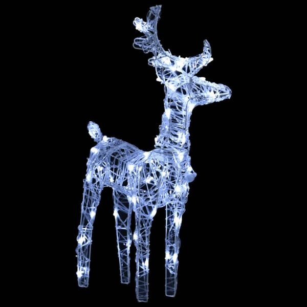 Ukrasni božićni sobovi i sanjke 160 LED žarulja 130 cm akrilni - Slika 6