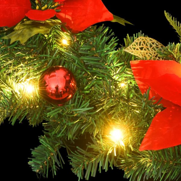 Božićna girlanda s LED svjetlima zelena 2,7 m PVC - Slika 6