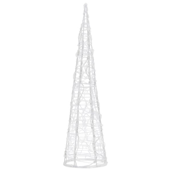 Akrilni ukrasni stožac s LED svjetlima šareni 60 cm - Slika 3