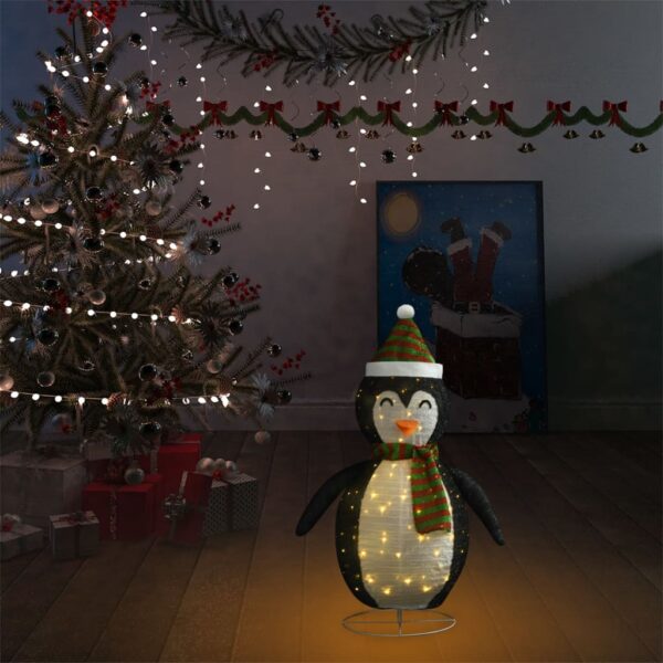 Ukrasna božićna figura pingvina LED od luksuzne tkanine 60 cm - Slika 3