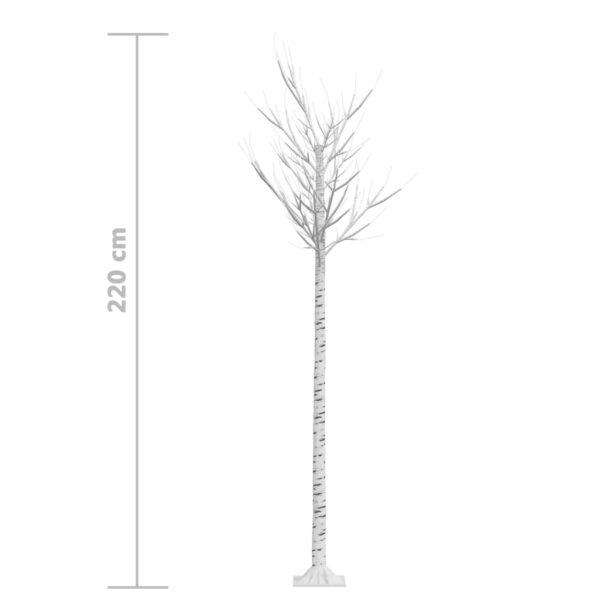 Božićno drvce 200 LED žarulja 2,2 m hladne bijele izgled vrbe - Slika 8