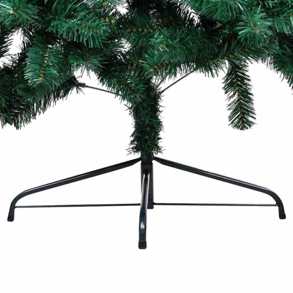 Umjetna osvijetljena polovica božićnog drvca zelena 120 cm - Slika 5