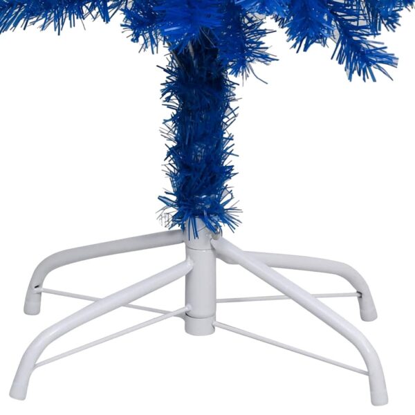 Umjetno osvijetljeno božićno drvce s kuglicama plavo 120 cm PVC - Slika 4
