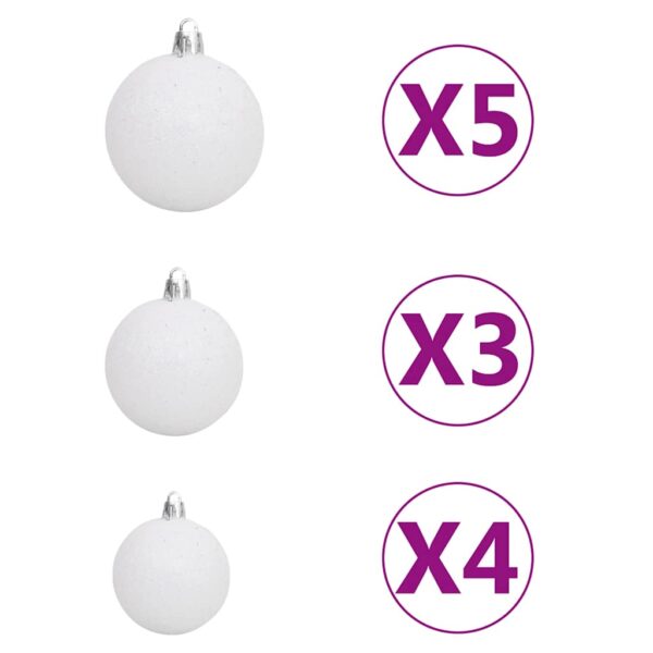 Umjetno osvijetljeno božićno drvce s kuglicama plavo 120 cm PVC - Slika 6