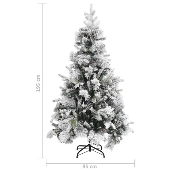 Božićno drvce sa snijegom i šiškama 195 cm PVC i PE - Slika 6