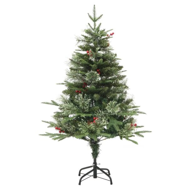 Osvijetljeno božićno drvce sa šiškama zeleno 120 cm PVC i PE - Slika 2