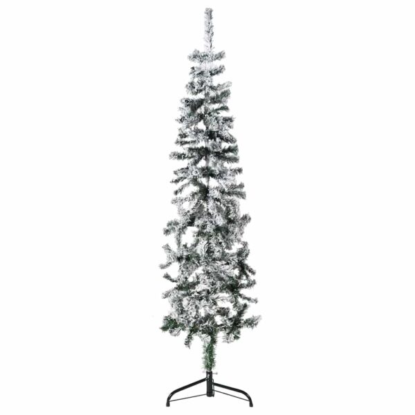 Tanka umjetna polovica božićnog drvca sa snijegom 120 cm - Slika 3