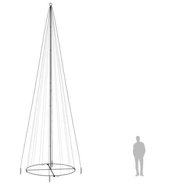 Stožasto božićno drvce hladno plavo 1134 LED žarulje 230x800 cm - Slika 8