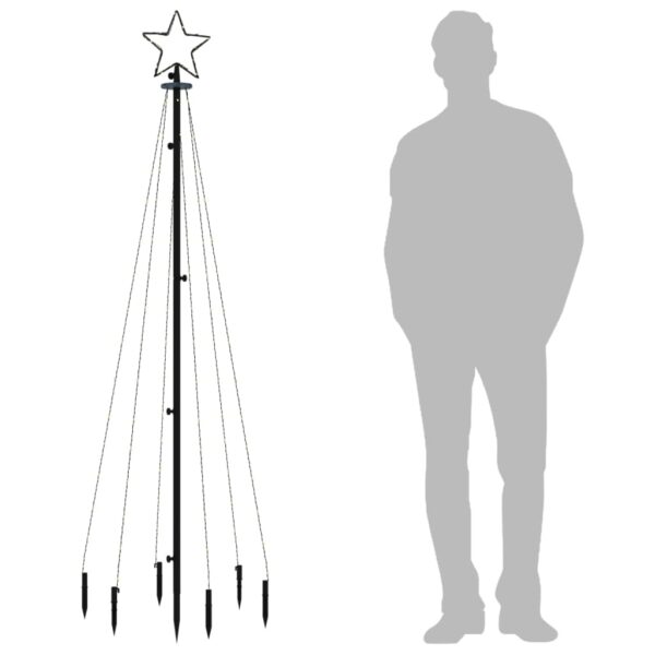 Božićno drvce sa šiljkom i 108 LED žarulja tople bijele 180 cm - Slika 9