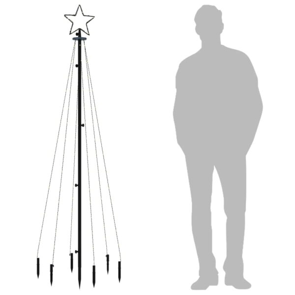 Božićno drvce sa šiljkom i 108 hladne bijele LED žarulja 180 cm - Slika 9