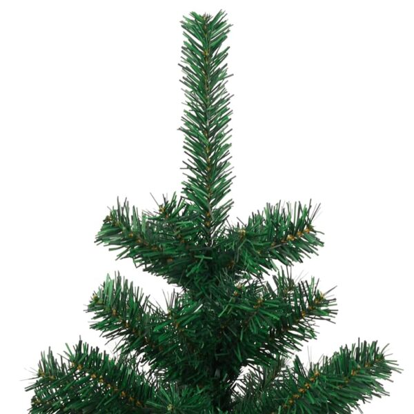 Spiralno osvijetljeno božićno drvce s posudom zeleno 120 cm PVC - Slika 6