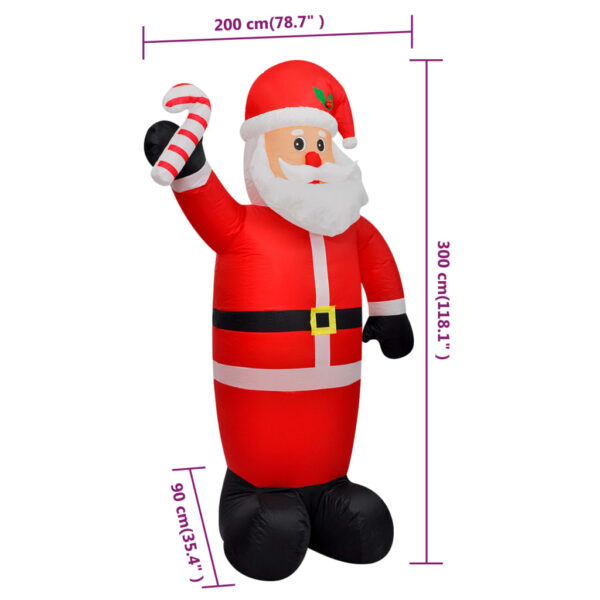 Djed Mraz na napuhavanje s LED svjetlima 300 cm - Slika 5