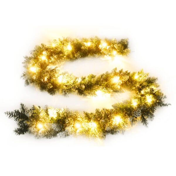 Božićna girlanda s LED svjetlima zelena 2,7 m PVC - Slika 2