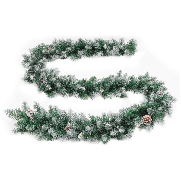 Božićna girlanda s LED svjetlima zelena 2,7 m PVC - Slika 4