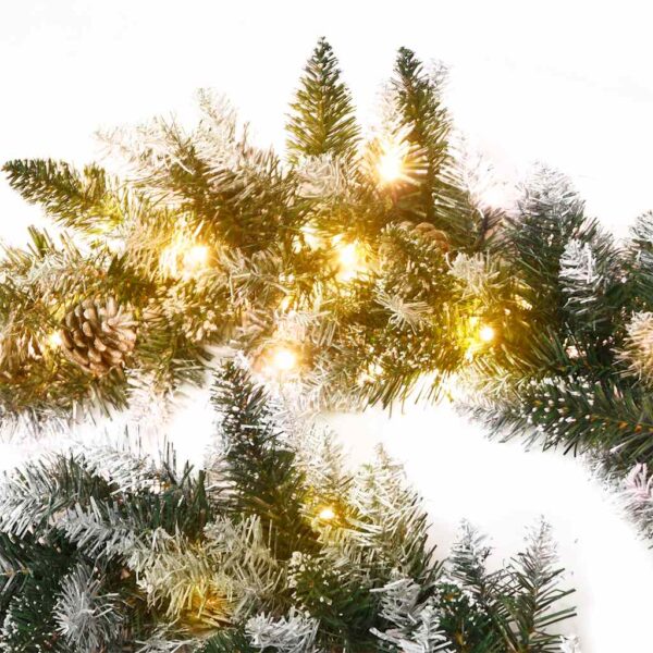 Božićna girlanda s LED svjetlima zelena 2,7 m PVC - Slika 5