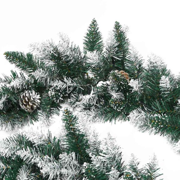 Božićna girlanda s LED svjetlima zelena 2,7 m PVC - Slika 6
