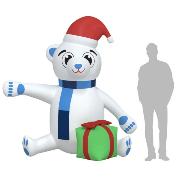 Božićni medo na napuhavanje LED 180 cm - Slika 10