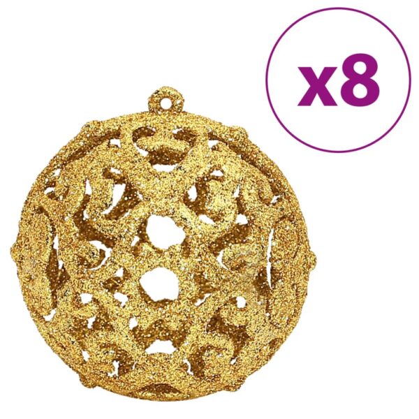 Božićne kuglice 100 kom zlatne i crvena boja vina 3/4/6 cm - Slika 4