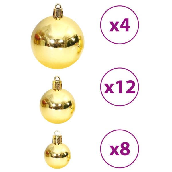 Božićne kuglice 100 kom zlatne i crvena boja vina 3/4/6 cm - Slika 8