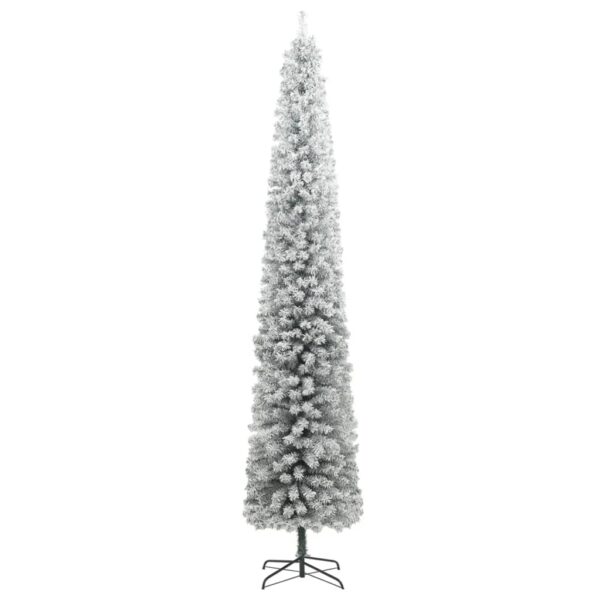Usko božićno drvce sa stalkom i snijegom 270 cm PVC - Slika 2