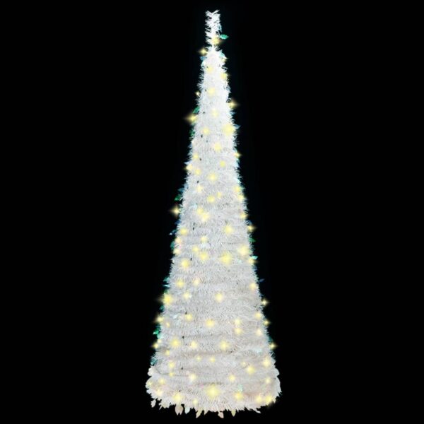 Umjetno božićno drvce 50 LED žarulja bijelo 120 cm - Slika 2