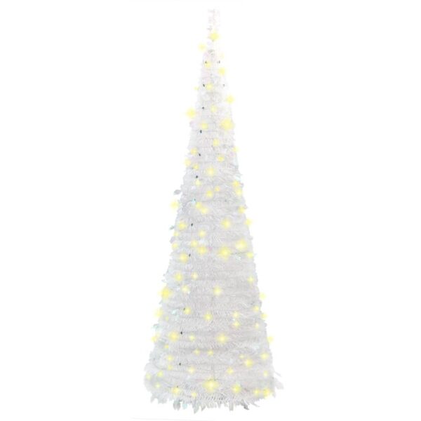 Umjetno božićno drvce 50 LED žarulja bijelo 120 cm - Slika 5