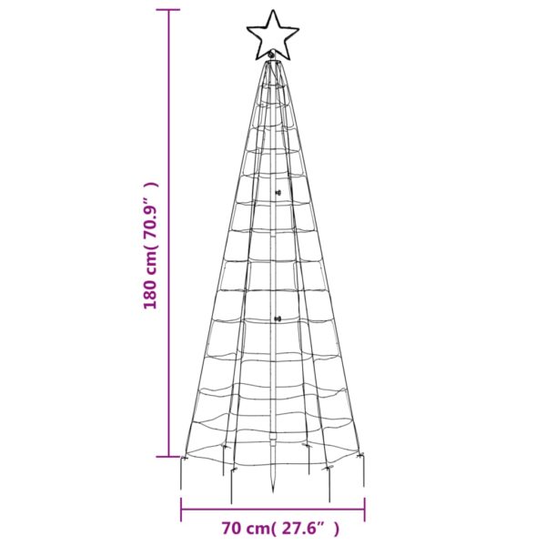 Svjetlo za božićno drvce i šiljci 220 LED hladne bijele 180 cm - Slika 11