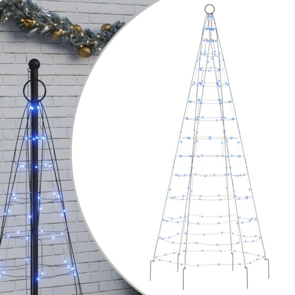 Svjetlo za božićno drvce na stijegu 200 LED plave 180 cm - Slika 2