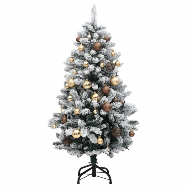 Umjetno božićno drvce 150 LED sa šarkama i kuglicama 150 cm - Slika 4