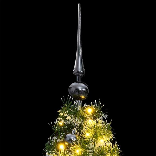 Umjetno božićno drvce 150 LED sa šarkama i kuglicama 120 cm - Slika 2