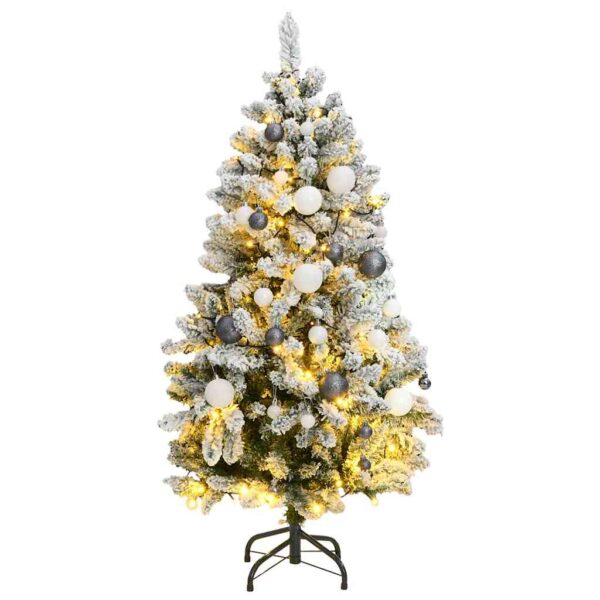 Umjetno božićno drvce 150 LED sa šarkama i kuglicama 150 cm