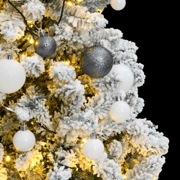 Umjetno božićno drvce 150 LED sa šarkama i kuglicama 150 cm - Slika 3