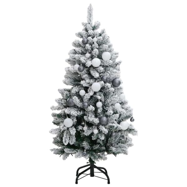 Umjetno božićno drvce 150 LED sa šarkama i kuglicama 150 cm - Slika 4