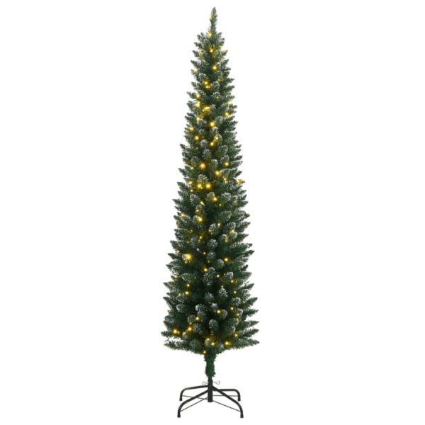 Umjetno tanko božićno drvce s 300 LED žarulja 180 cm - Slika 2