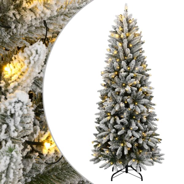 Umjetno božićno drvce sa 150 LED žarulja i snijegom 150 cm