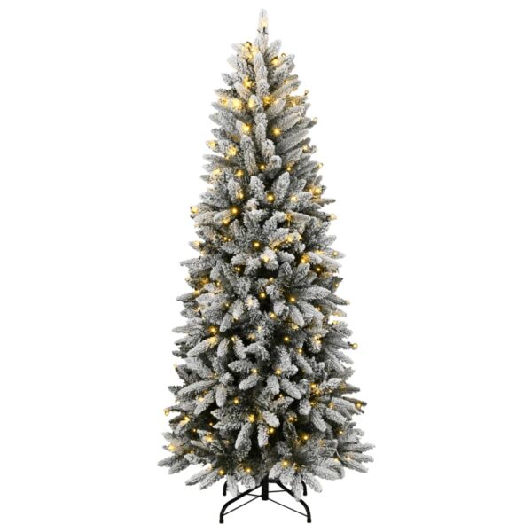 Umjetno božićno drvce sa 150 LED žarulja i snijegom 150 cm - Slika 2