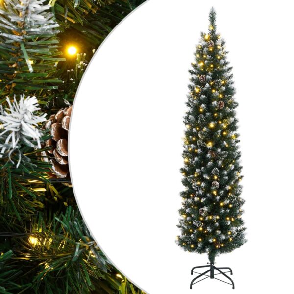 Umjetno tanko božićno drvce s 300 LED žarulja 180 cm