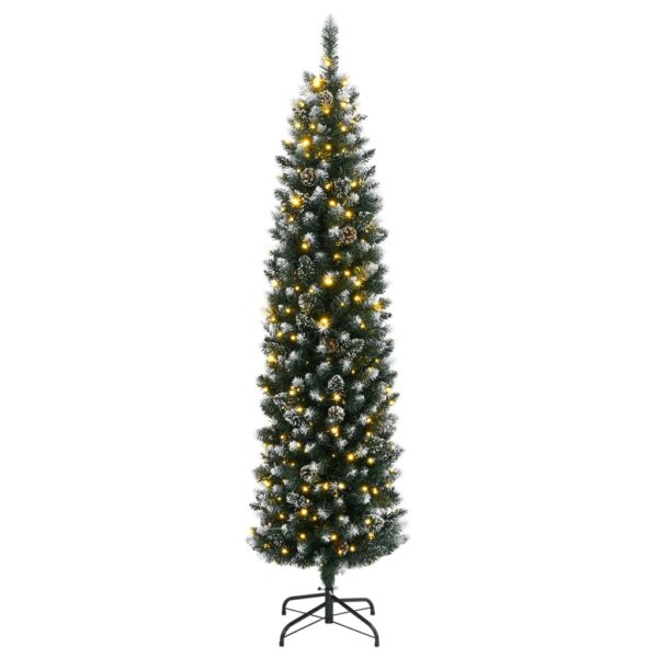 Umjetno tanko božićno drvce s 300 LED žarulja 180 cm - Slika 3