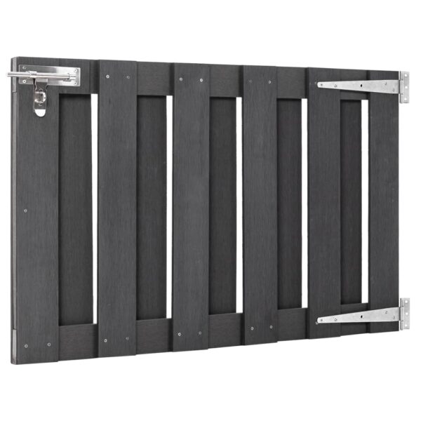 Vrtna vrata od WPC-a 100 x 60 cm siva - Slika 3