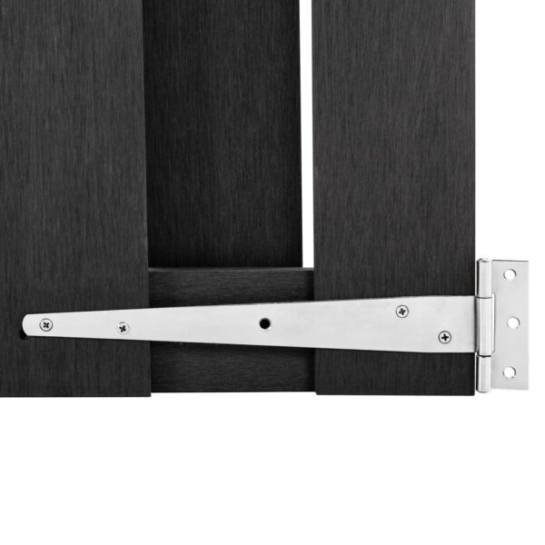 Vrtna vrata od WPC-a 100 x 60 cm siva - Slika 5