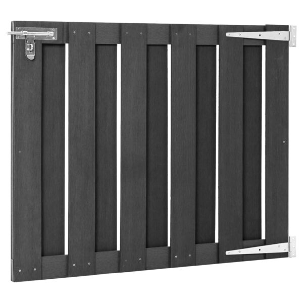 Vrtna vrata od WPC-a 100 x 80 cm siva - Slika 3