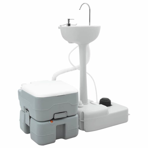 Kamp set 2 pcs Siva 50.5 x 33 x 103 cm Plastika